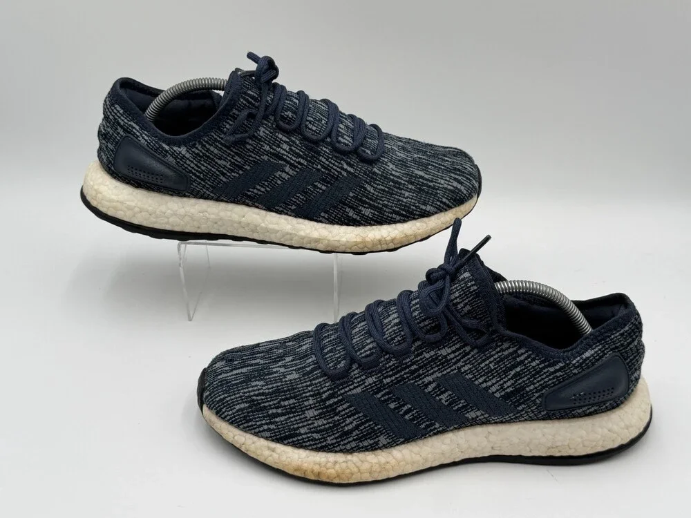 Adidas PureBoost Men’s Size 10.5 Running Shoes Sneakers Navy Blue / Grey BB6287